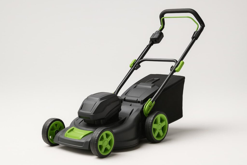 Best cordless lawn mowers UK – illustrative image of a generic battery-powered mower