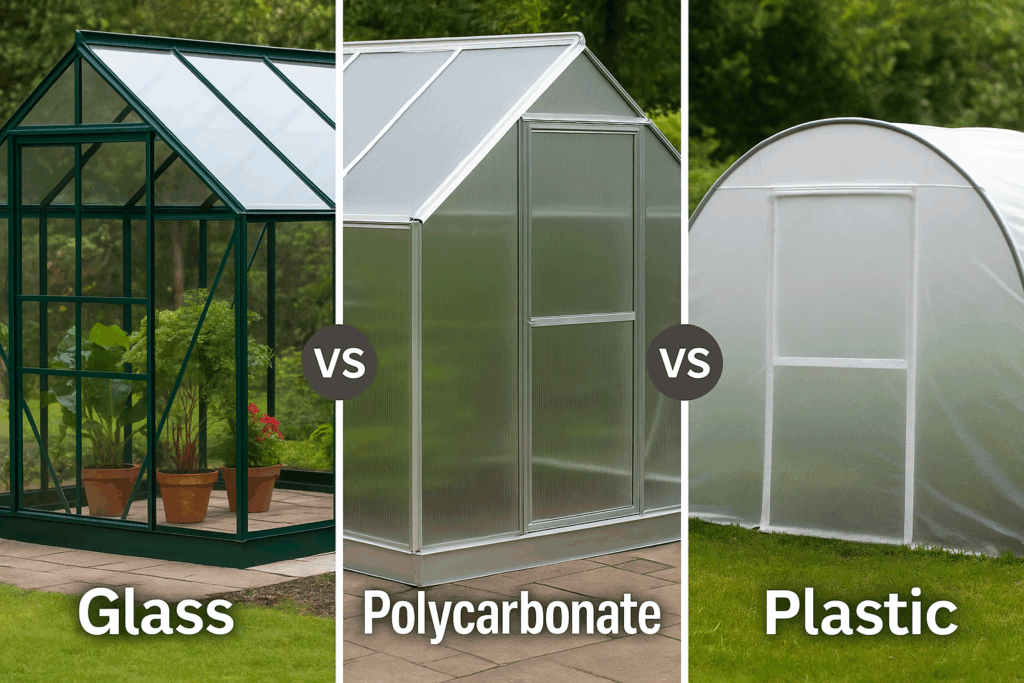 What is the best type of greenhouse? Glass, polycarbonate, plastic, metal or wood?