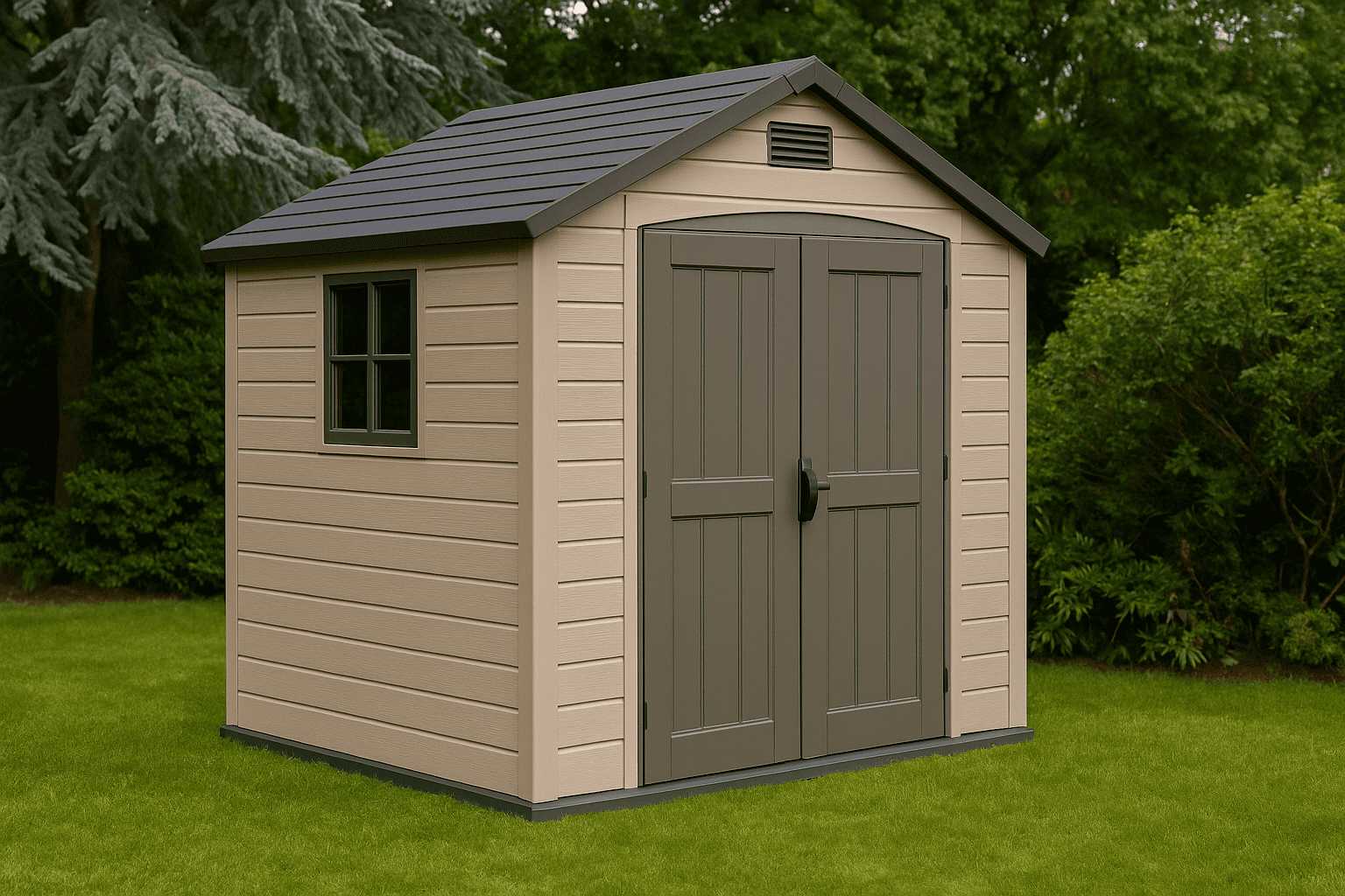 An illustration of one of the best plastic sheds UK