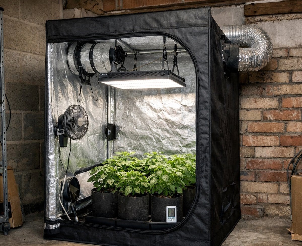 AC Infinity grow tent setup featured in this AC Infinity review UK guide